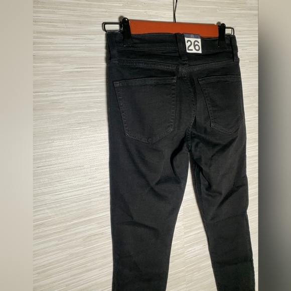 GAP Mid Rise True Skinny Ankle Jeans Black Rinse Size 26/2 RT$80 NWT Biker Moto - Picture 12 of 15